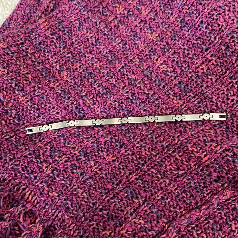 Vintage 1990s Speidel Diamonique Stainless Steel Bracelet - Picture 10 of 13
